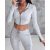 Zipper Design Crop Hooded Sweatshirt Coat