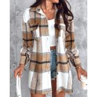 Plaid Pattern Casual Shacket Jacket Button Down Long Sleeve Shirt Fall Clothes Outfits