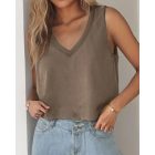 V-Neck Casual Sleeveless Top