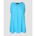 Slit Hollow Out Round Neck Fake Two Piece Tank Top