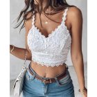 Floral Pattern Shirred Cami Top