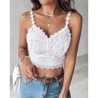 Floral Pattern Shirred Cami Top