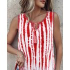 Tie Dye Print Knotted Tank Top