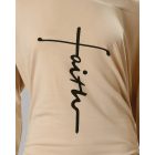 Letter Print Cold Shoulder Drawstring Long Sleeve Dress