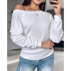 Long Sleeve Backless Buttoned Top