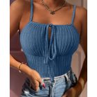 Tied Detail Ribbed Cami Top