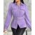 Textured Buttoned Flap Detail Puff Sleeve Top With Waistbelt