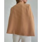 Open Front Shoulder Padded Cape Blazer Coat