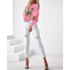 Butterfly Pattern Fleece Lined Sweatshirt Long Sleeve Crewneck Casual Loose Vintage Pullover Tops