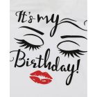 Lip Letter Figure Print Backless Casual Top