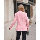 Stand Collar Frog Front Button Long Sleeve Fake Pockets Coat Casual Jackets