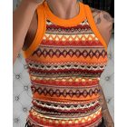 Geometric Pattern Tank Top