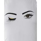 Eyelash Print Casual Tank Top