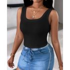 3-Pack Scoop Neck Sleeveless Ribbed Tank Top Cami Tee Shirts