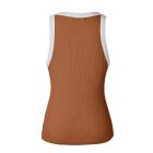 3-Pack Contrast Binding Basic Slim Knit Ribbed Racerback Tank Top