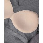 ChicMe Built-in Bra Notch Neck Long Sleeve Shirts Rib-Knit Ruched Waist Top