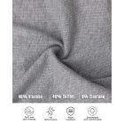 ChicMe Built-in Bra Notch Neck Long Sleeve Shirts Rib-Knit Ruched Waist Top