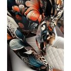 Floral Print Turn-down Collar Shirt Long Sleeve Blouse with Pocket