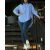 Striped Turn-down Collar Long Sleeve Blouse Casual Button Down T Shirts Top