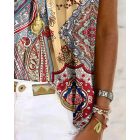 Tribal Print Flowy Cami Top