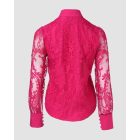 Pearls Decor Buttoned Lace Top