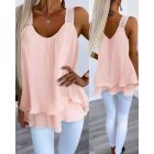 Love Heart Pattern Contrast Lace Tank Top