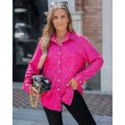 Allover Sequin Button-down Long Sleeve Shirt Top