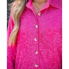 Allover Sequin Button-down Long Sleeve Shirt Top