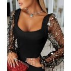 V-Neck Sleeveless Bodycon Dress Rhinestone Clubwear Birthday Party Midi Dress