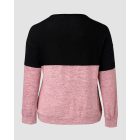 Colorblock Criss Cross Front Drop Shoulder Top