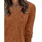 V Neck Long Sleeve Shirts Casual Lightweight Tunic Sweaters