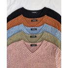 V Neck Long Sleeve Shirts Casual Lightweight Tunic Sweaters