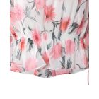 Off Shoulder Floral Print Lantern Sleeve Top