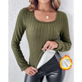 ChicMe Built-in Bra Ribbed Round Neck Tank Top