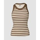 ChicMe Built-in Bra Striped Round Neck Bra Ribbed Tank Top