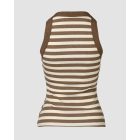 ChicMe Built-in Bra Striped Round Neck Bra Ribbed Tank Top