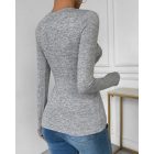 O-neck Long Sleeve Twisted Slim Fit Top