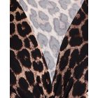 Cheetah Print V-neck Long Sleeve Top