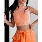 2-Pack Washed Seamless Sleeveless Rib-Knit Crop Top