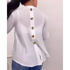 Buttoned Pocket Design Ripped Cutout Denim Pants